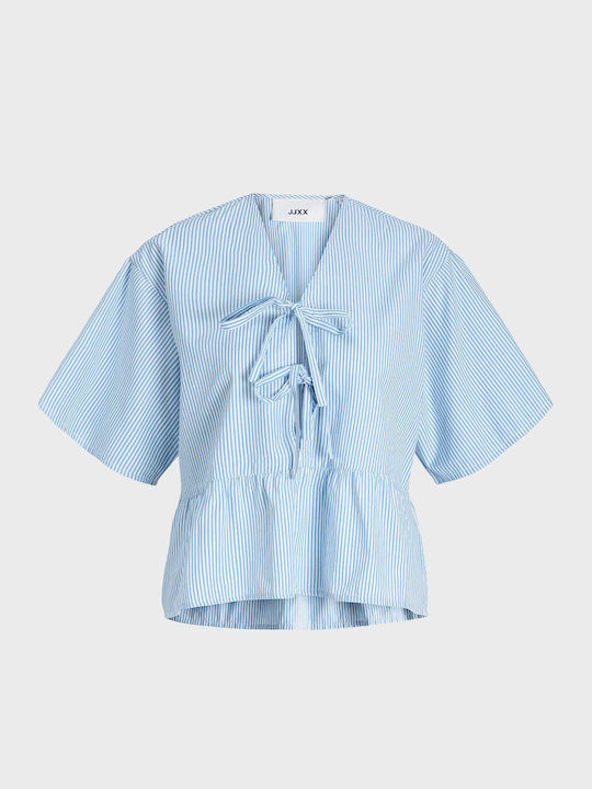 Jack & Jones Γυναικεία Μπλούζα Ριγέ Γαλάζια