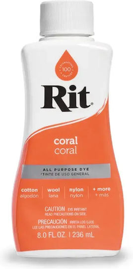Rit Dye Liquid All-Purpose Fabric Dye Coral 236ml