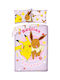 Halantex Pokemon Set Kids Single Duvet Cover With Pillowcase Pink 140x200cm