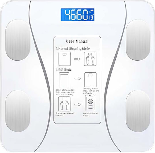 Avizar Electronic Scale Lcd Screen Temperature Sensor Calories White
