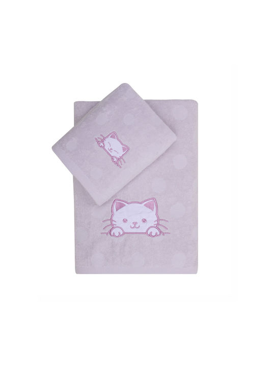 Kentia Set of Baby Towels 2pcs Nalani Lilac Weight 450gr/m²