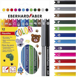 Eberhard Faber Μαρκαδόροι 1mm Σετ 12 χρώματα Eberhard Faber Μαρκαδόροι 1mm Σετ 12 χρώματα