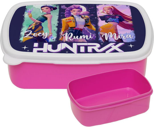 Koupakoupa Huntr X K-pop Girl Group Plastic Kids' Food Container K-POP Demon Hunters Thermal Pink 18 x 13 x 6cm