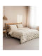 Vesta Home Amanda-1 Bed Sheets Set King Size 270x260cm Beige 4 Pieces