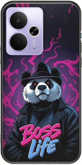Boss Life Panda Realme 14t 5g Черен TPU Силиконов Калъф