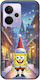 Xmas Cartoons Spongebob Squarepants Realme 14t 5g Black TPU Black Silicone