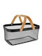 Bamboo Black Storage Basket 39x25x19.5cm