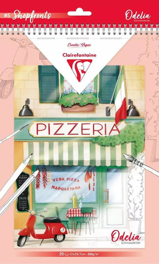 Clairefontaine Drawing Pad Odelia Pizzeria A4 20 Sheets