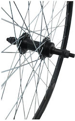 Wheels 24'' V-alu and Steel Black Spokes Cp Rear Black