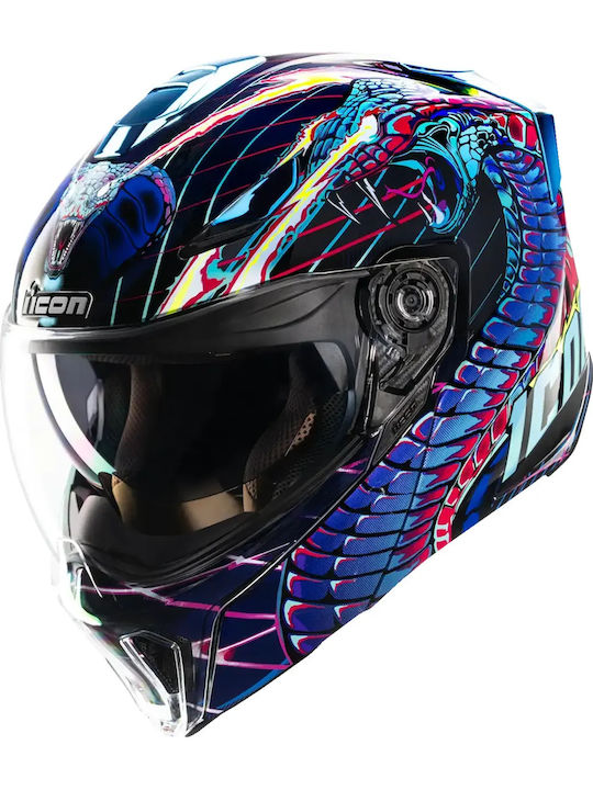 Icon Threshold Synthwave Lazer Cobra Motorcycle...