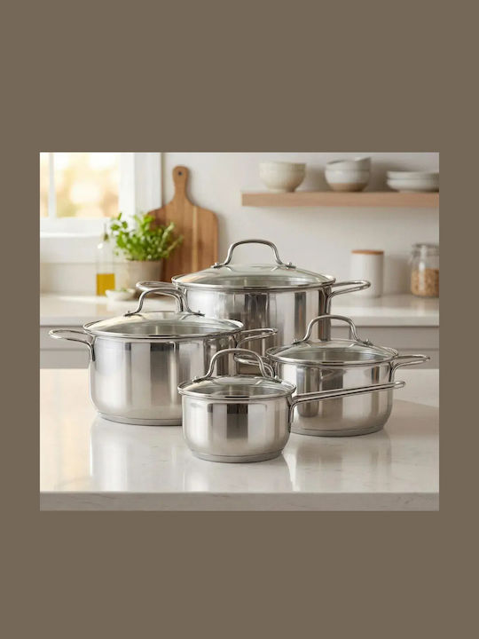 Altom Stainless Steel Pots Set 4pcs