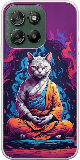 Meditation Animals Cat Motorola Moto G57 Power 5G Flexible TPU Transparent Silicone