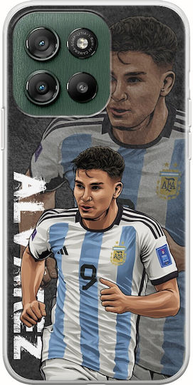 Football Stars Julian Alvarez Argentina Motorola Moto G57 Power 5G Flexible TPU Transparent Silicone
