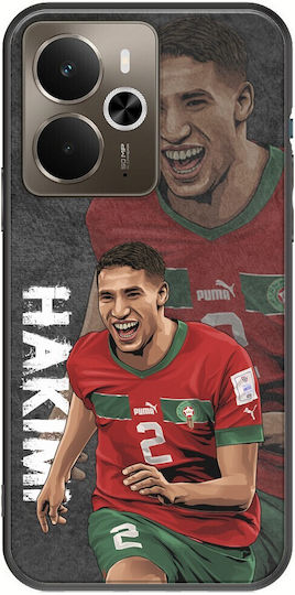 Football Stars Achraf Hakimi Maroc Realme 14 5g Negru TPU Silicon