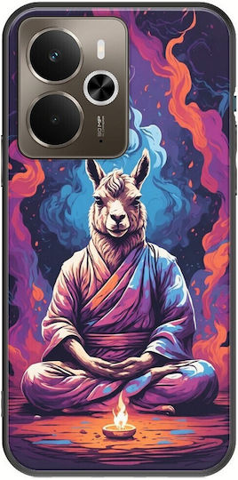 Meditation Animals Llama Realme 14 5g Black Tpu Μαύρη Σιλικόνη