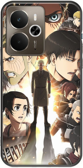Attack On Titan Realme 14 5g Black TPU Husa Silicon Neagră