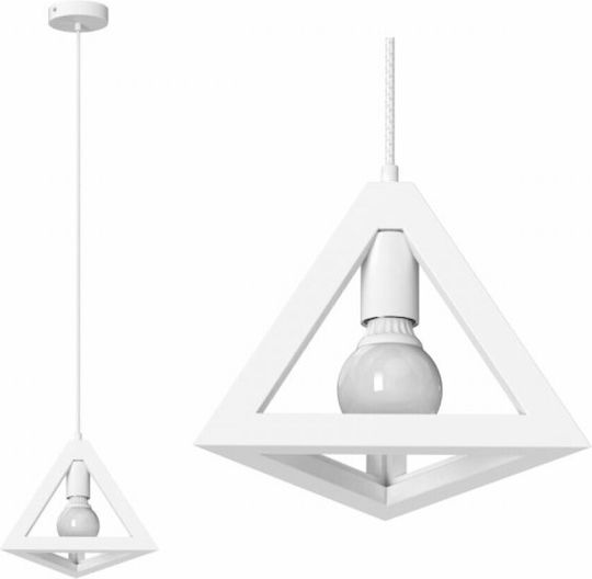 Spot Light Κρεμαστό Φωτιστικό Λευκό με Ντουί E27
