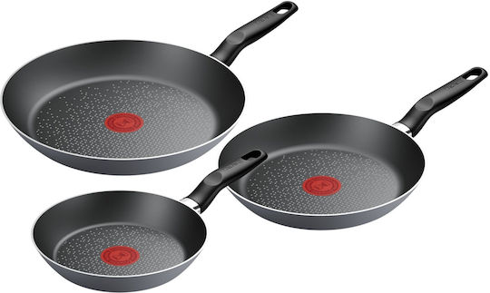 Tefal Only Cook Σετ Τηγάνια από Αλουμίνιο 3 Σκευών