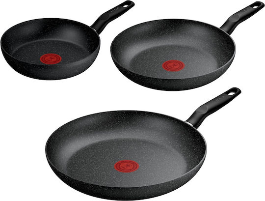 Tefal Dark Essential Aluminium Pfannen-Set mit Antihaftbeschichtung 3 Teile