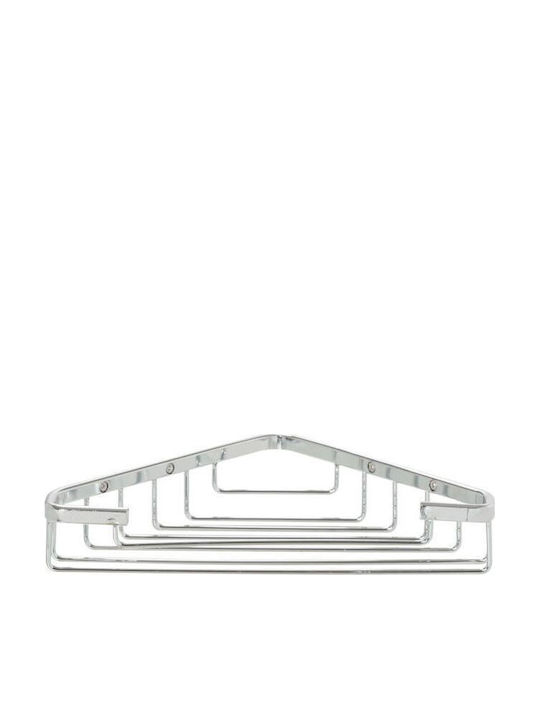 Sealskin Corner Wall Mounted Bathroom Shelf Inox Silver