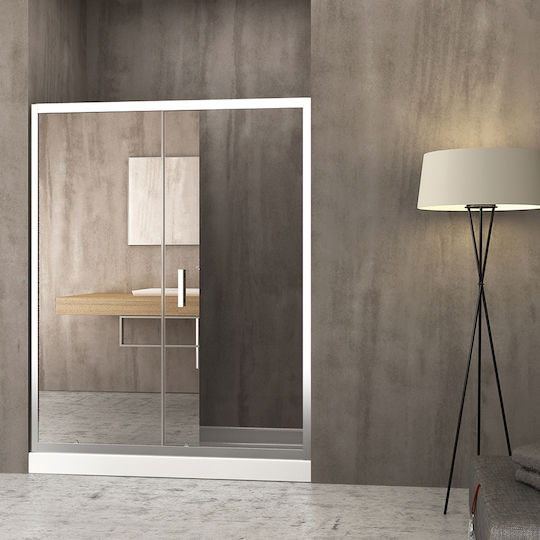 Orabella Energy Duschkabine mit Schiebetür 130x180cm Spiegel