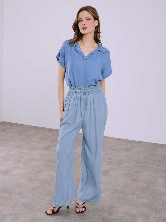 Celestino Women's Pantaloons Denim Look Loose F...