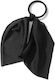 Elastic Scarf Hair Ribbon In Satin Solid Black