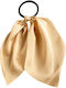 Elastisches Haargummi Aus Samt Uni Beige
