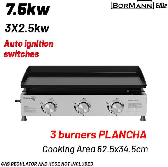 Bormann BBQ1810 Gas Grill with 3 Burners 7.5kW