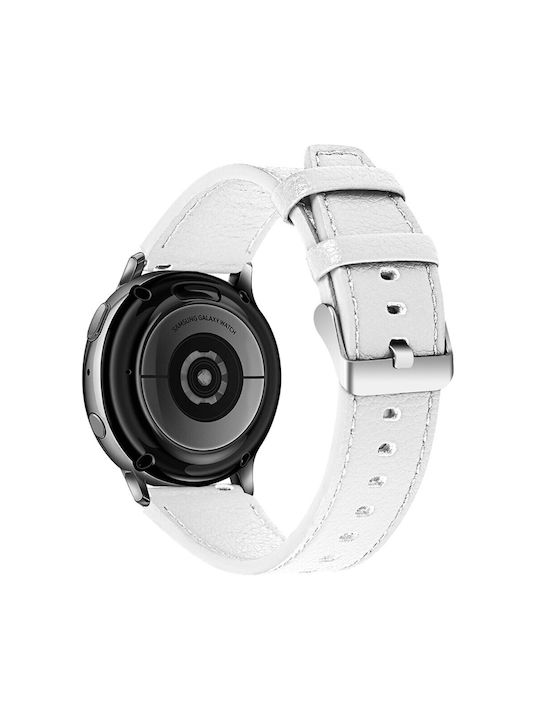 Δερμάτινο Λουράκι Ασημί Κούμπωμα Garmin Forerunner 255 Vivoactive 4 Venu 2 45mm White Δερμάτινο Λουράκι Ασημί Κούμπωμα Garmin Forerunner 255 Vivoactive 4 Venu 2 45mm White