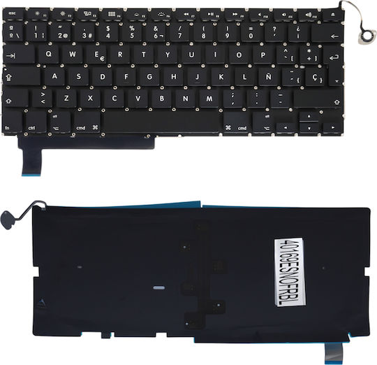 Spanish Laptop Keyboard Apple Macbook Pro 15" A1286 Mid 2009 2012 661-5244 661-5854 661-6076 661-6509 Mb471 Mb985 Mb986 Es No Frame Backlit Black Cod.40169esnofrbl