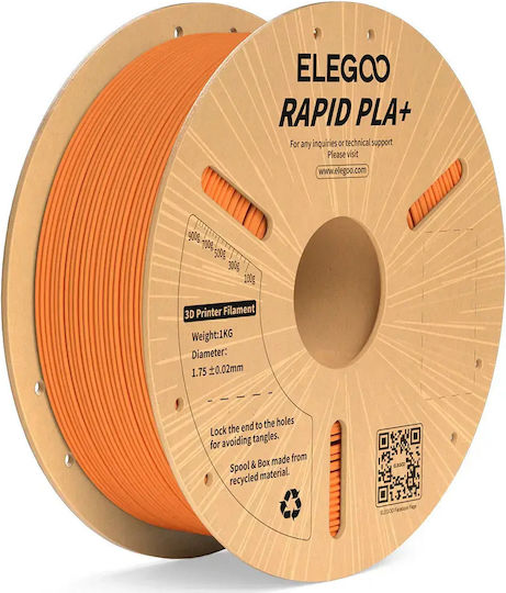 Elegoo Filament Pentru Imprimante 3D PLA 1.75mm Portocaliu 1kg 1 Bucată Bobină