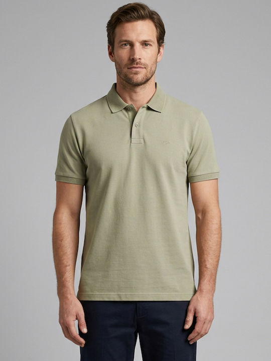 Fynch Hatton Fynch Hatton Polo Herrenbluse Kurzarm Pistaziengrün