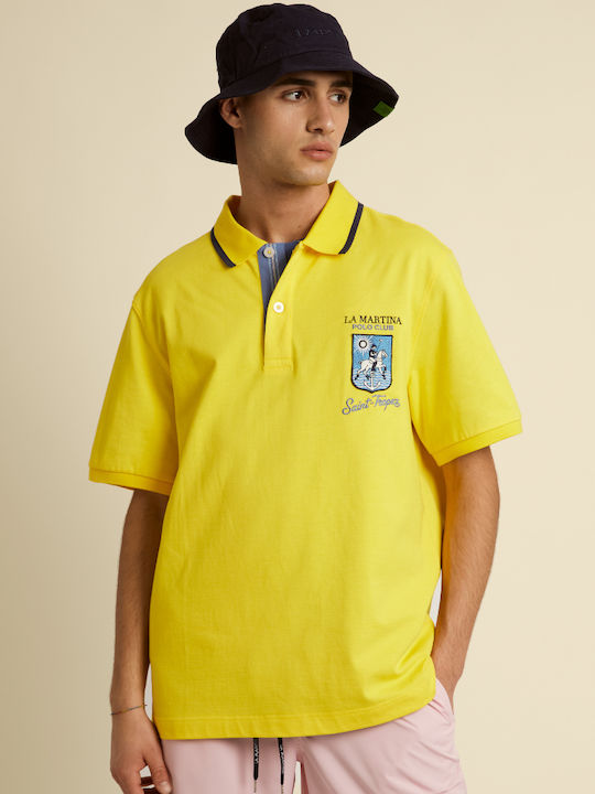Polo Μπλούζα Κοντομάνικη Κιτρινο