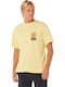 Herrenblusen Kurzarm T-Shirt In Gelb