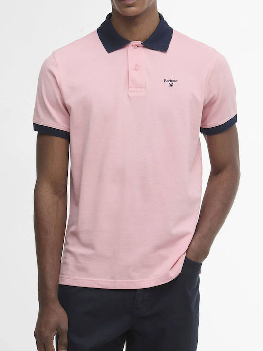 Barbour Tipped Polo Men's Blouses Mineral Pink