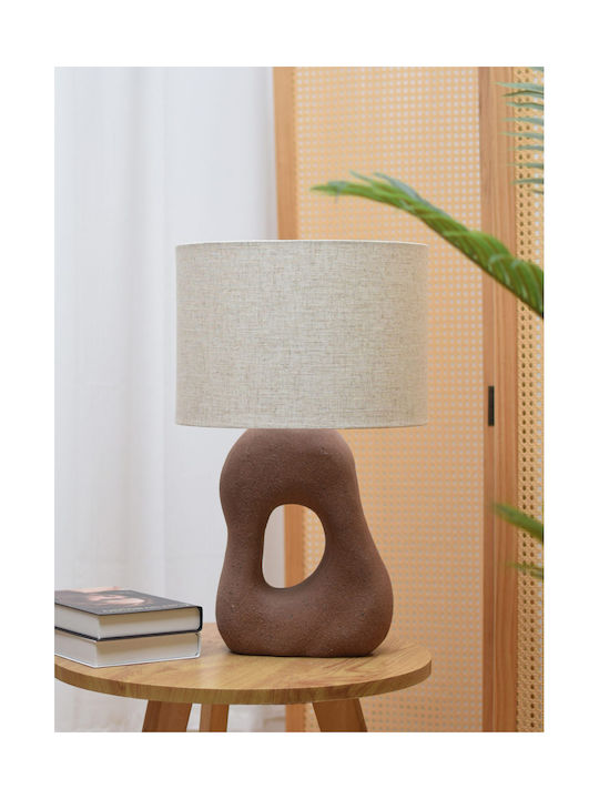 InTheBox Pierre Ceramic Table Lamp for E27 Socket with Brown Shade and Base