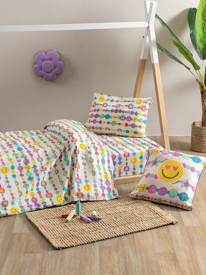 Palamaiki Set Cearceafuri Single Bumbac Mk780 170x260cm 3 Bucăți