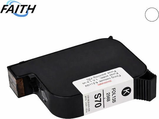 Compatible Inkjet Printer Ink Faith Ink Solvent Cartridge White 1 Piece