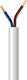 Power Cord Flexible White Wairel H03vv-f 2x0.5mm² 100m