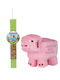 Handmade Scented Candle Boy Plush Minecraft Pig 15x25cm