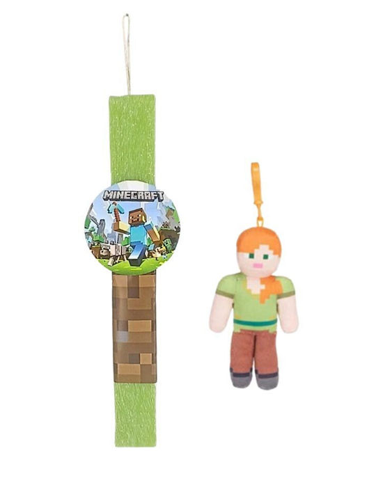 Handmade Scented Candle Boy Plush Keychain Minecraft Alex 15cm