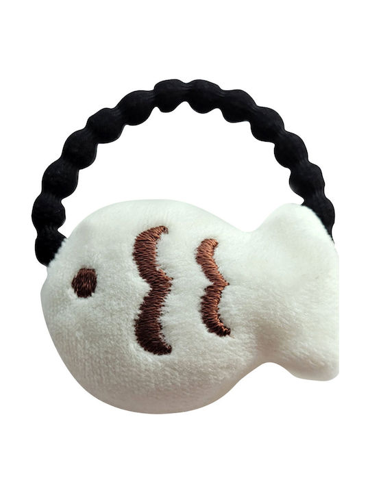 Elastic Hair Fish In Plush Cozy White