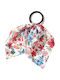 Elastic Scarf Tropical Pink Flowery Veil Tape Hair