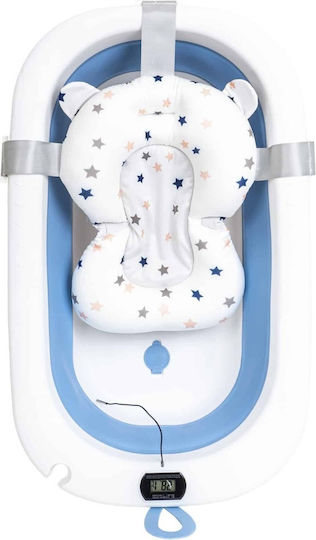 Klappbare Baby-Badewanne mit Thermometer Blau