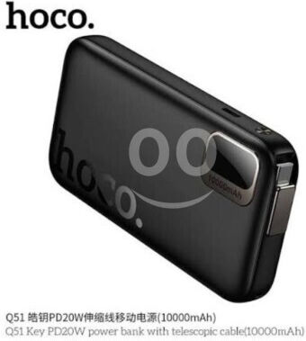 Hoco Q51 Baterie Externă 10000mAh 20W Power Delivery Încărcare Rapidă Neagră