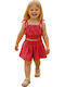 Kinderbekleidungsset mit Shorts Sommer 2 Stück Fuchsie