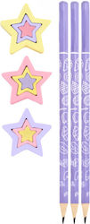 Set 3 Pencils 3 Scented Erasers Zola Macaron Scent Fun Designs Lilac Set 3 Pencils 3 Scented Erasers Zola Macaron Scent Fun Designs Lilac