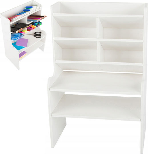 Multifunktionaler Schreibtischorganisator Zola 7 Fächer Kunststoff Gedrückter Schaum 28 X 17 X 42 Cm Weiße