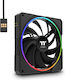 Thermaltake TS140 EX Case Fans 2000rpm 93.35cfm with RGB Colour Lighting and 6-Pin Connection Pack of 3